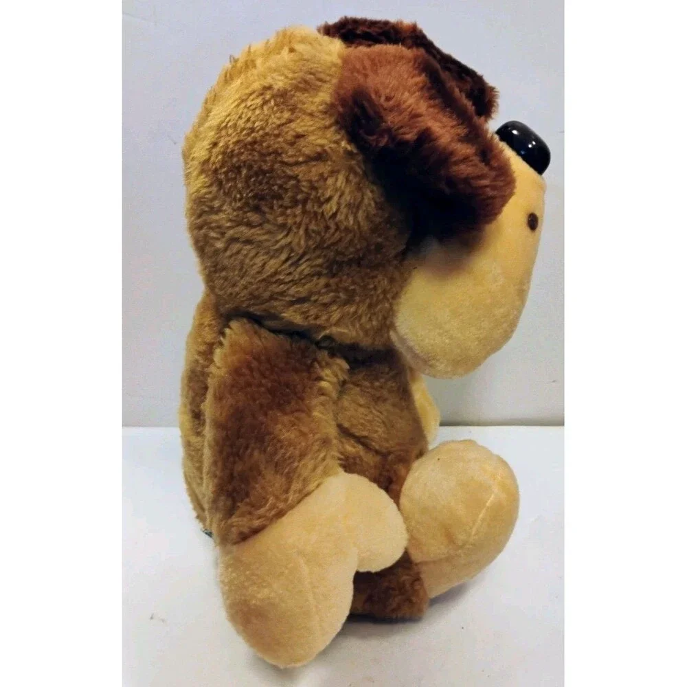 Vtg 1984 Animal Toy Imports Brooklyn NY Dog Plush Big Jowls Shar Pei Brown 12
